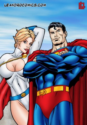 Power Girl gets drilled by Superman
